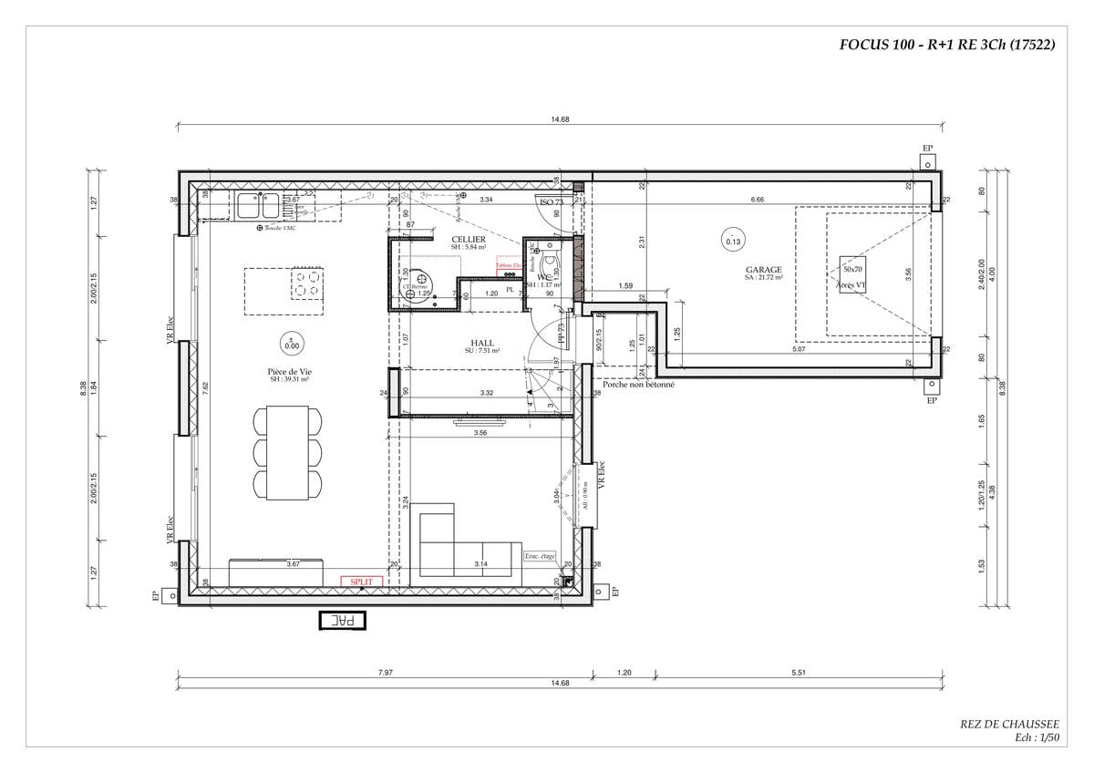 Plan Rez-de-chaussée Saône Urban