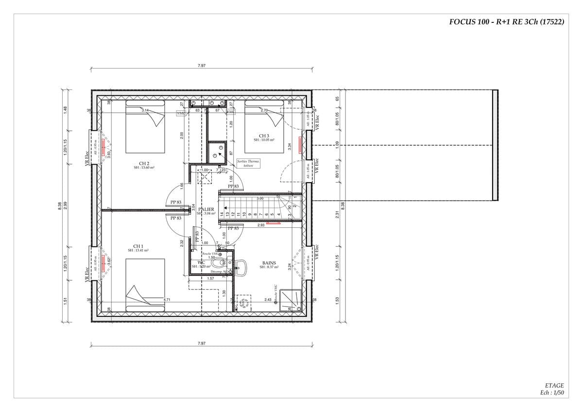 Plan Étage Saône Urban