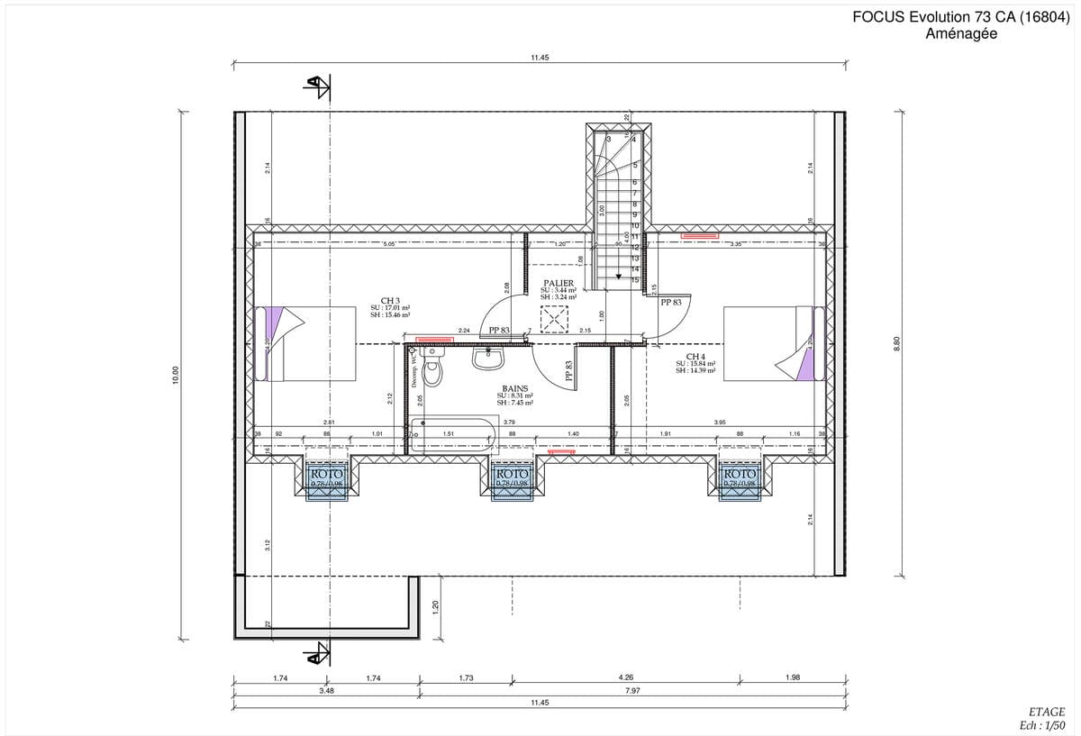 Plan Étage Saône Evo
