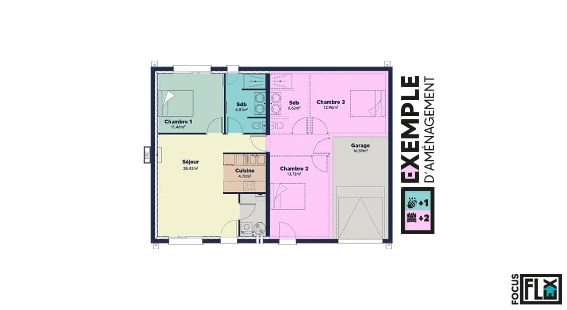 Plan Rez-de-chaussée Saône Flex